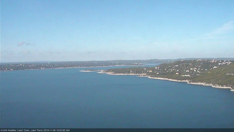 Lake Travis webcam, November 4, 2019 9:05 AM CT