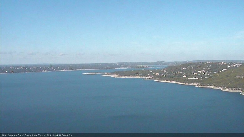 Lake Travis webcam, November 4, 2019 9:10 AM CT