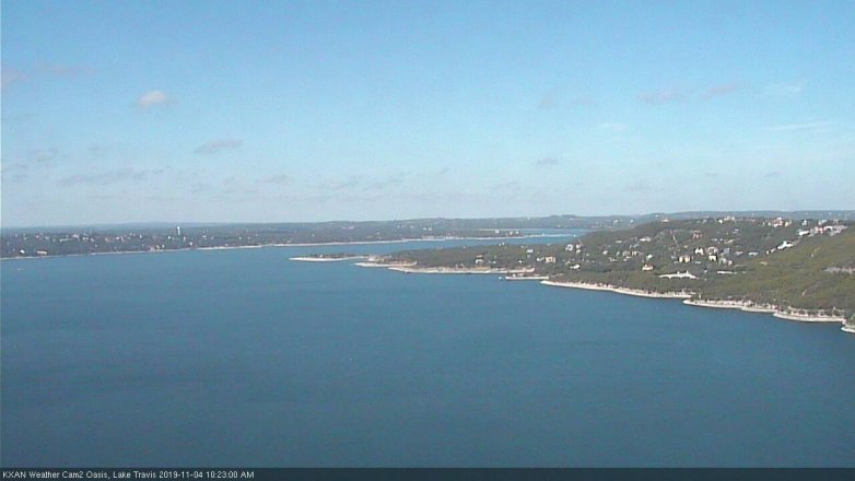 Lake Travis webcam, November 4, 2019 9:25 AM CT