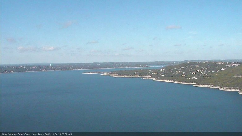 Lake Travis webcam, November 4, 2019 9:30 AM CT