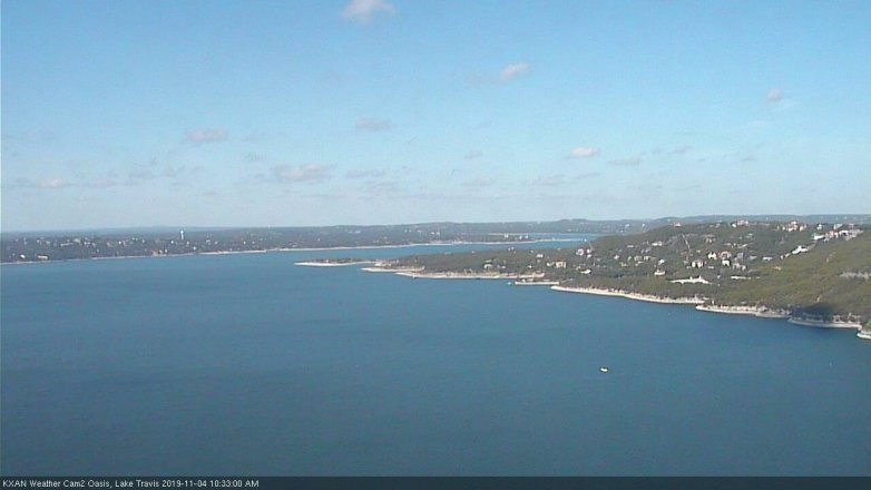 Lake Travis webcam, November 4, 2019 9:35 AM CT