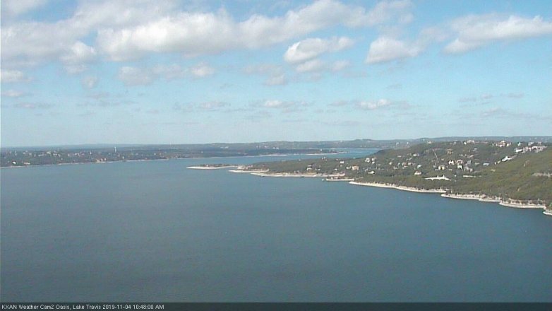 Lake Travis webcam, November 4, 2019 9:50 AM CT
