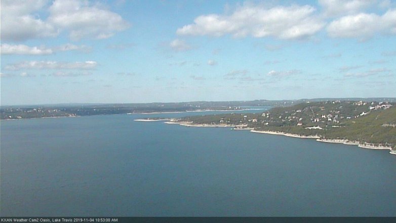 Lake Travis webcam, November 4, 2019 9:55 AM CT