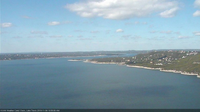 Lake Travis webcam, November 4, 2019 10:00 AM CT