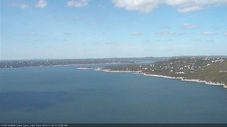 Lake Travis webcam, November 4, 2019 10:15 AM CT
