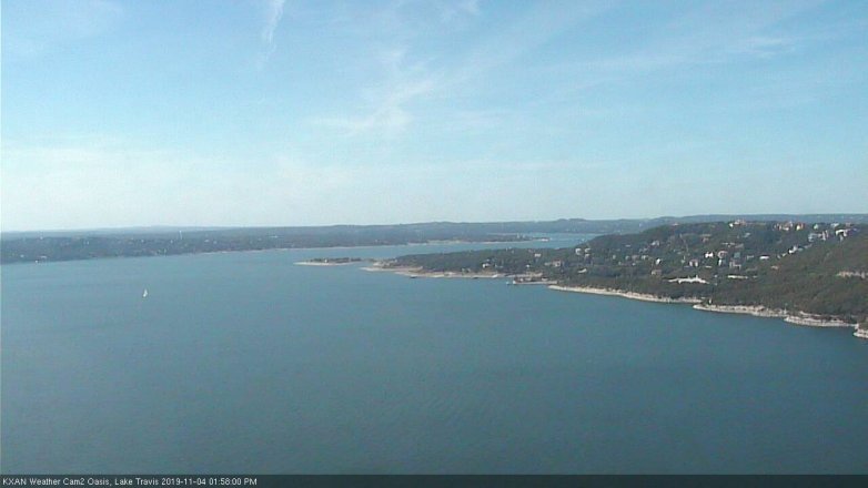 Lake Travis webcam, November 4, 2019 1:00 PM CT