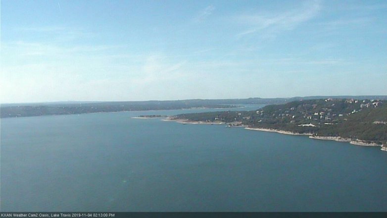 Lake Travis webcam, November 4, 2019 1:15 PM CT