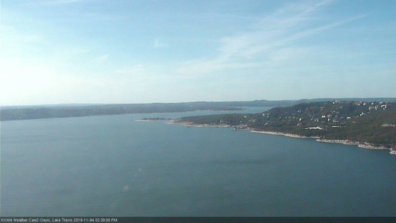 Lake Travis webcam, November 4, 2019 1:40 PM CT