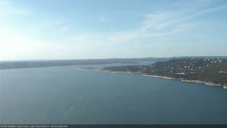 Lake Travis webcam, November 4, 2019 1:45 PM CT
