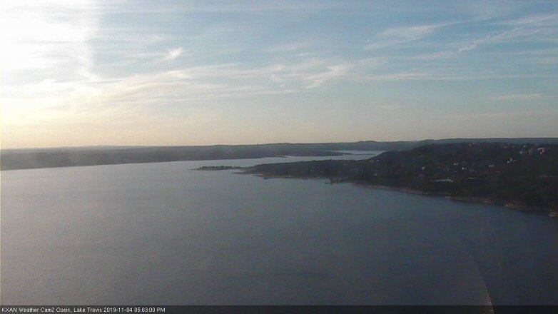 Lake Travis webcam, November 4, 2019 4:05 PM CT