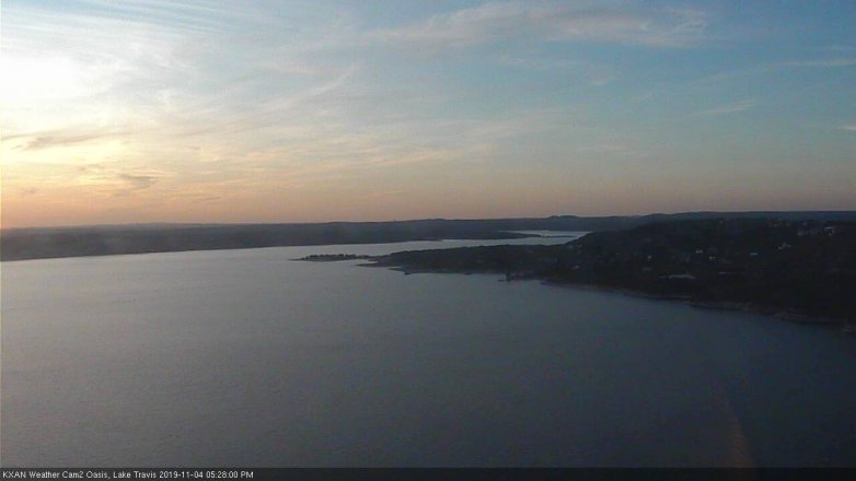 Lake Travis webcam, November 4, 2019 4:30 PM CT