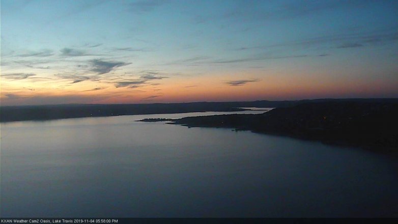 Lake Travis webcam, November 4, 2019 5:00 PM CT