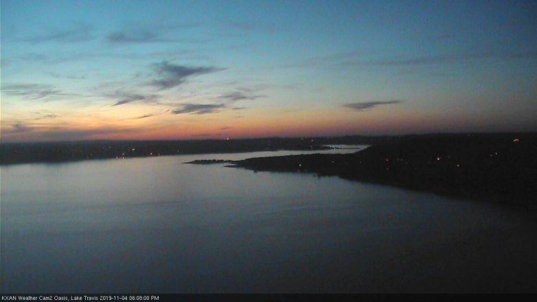 Lake Travis webcam, November 4, 2019 5:10 PM CT