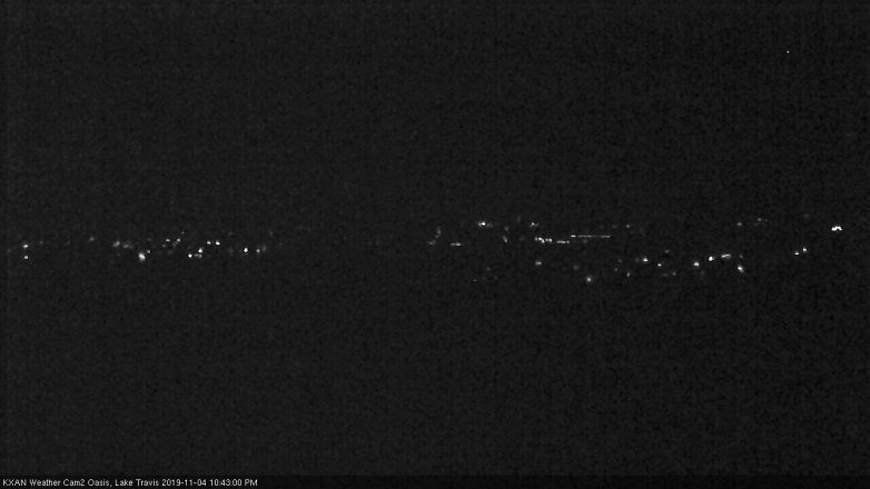 Lake Travis webcam, November 4, 2019 9:45 PM CT