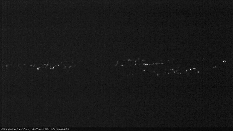 Lake Travis webcam, November 4, 2019 9:50 PM CT