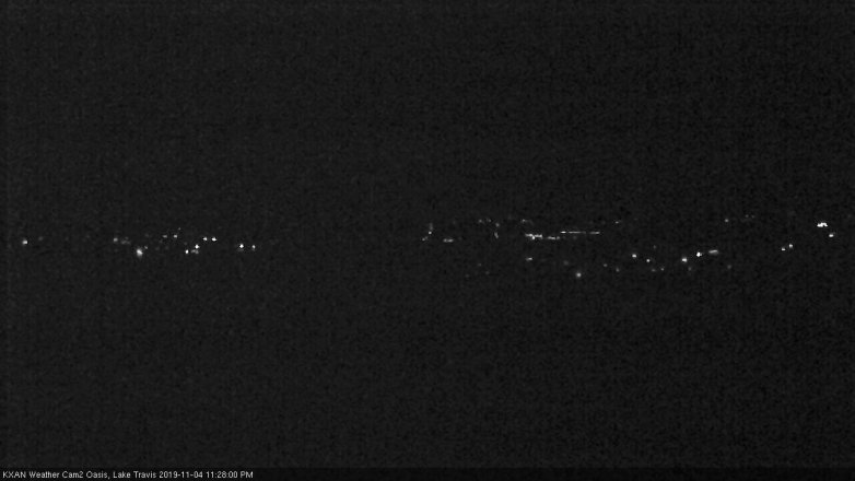 Lake Travis webcam, November 4, 2019 10:30 PM CT