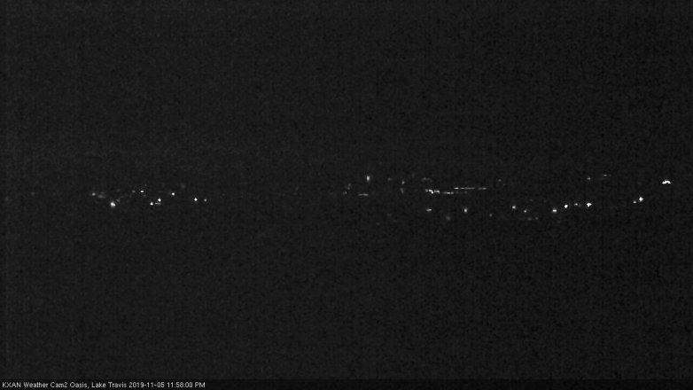 Lake Travis webcam, November 5, 2019 11:00 PM CT