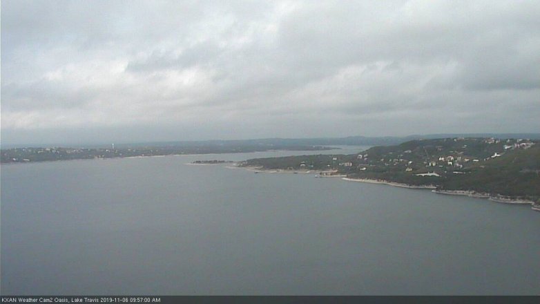 Lake Travis webcam, November 6, 2019 9:00 AM CT