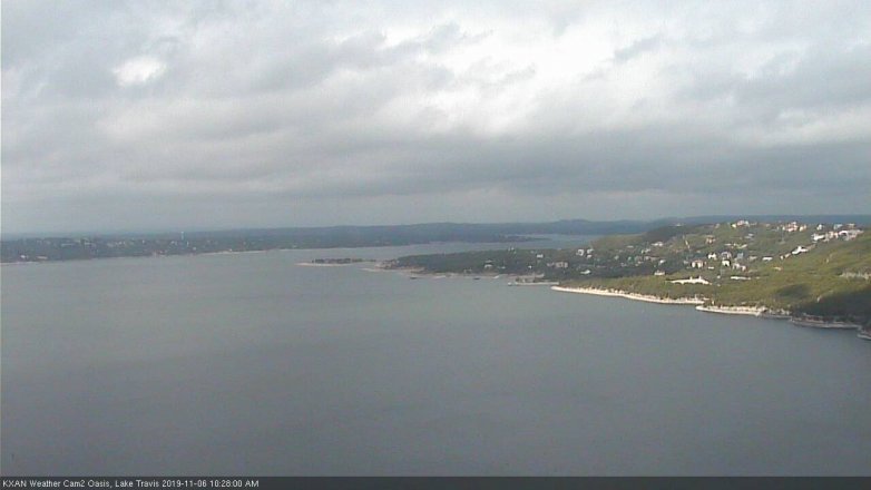 Lake Travis webcam, November 6, 2019 9:30 AM CT