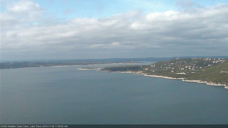 Lake Travis webcam, November 6, 2019 11:00 AM CT