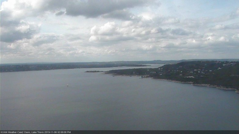Lake Travis webcam, November 6, 2019 1:10 PM CT