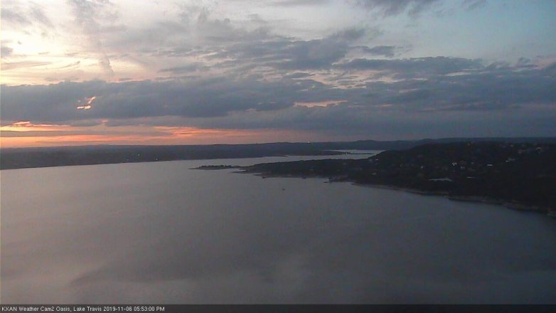 Lake Travis webcam, November 6, 2019 4:55 PM CT