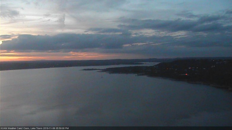Lake Travis webcam, November 6, 2019 5:00 PM CT