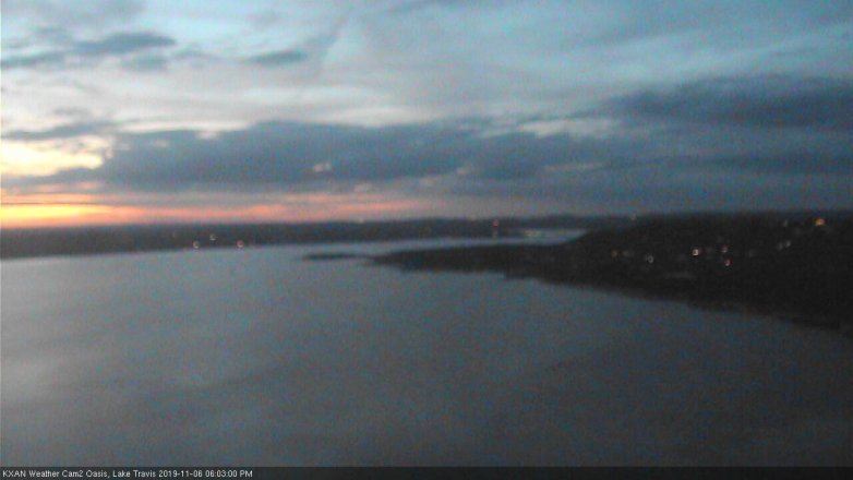 Lake Travis webcam, November 6, 2019 5:05 PM CT