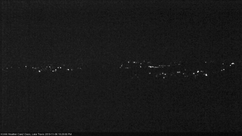 Lake Travis webcam, November 6, 2019 9:30 PM CT