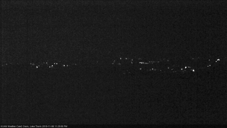 Lake Travis webcam, November 6, 2019 10:30 PM CT