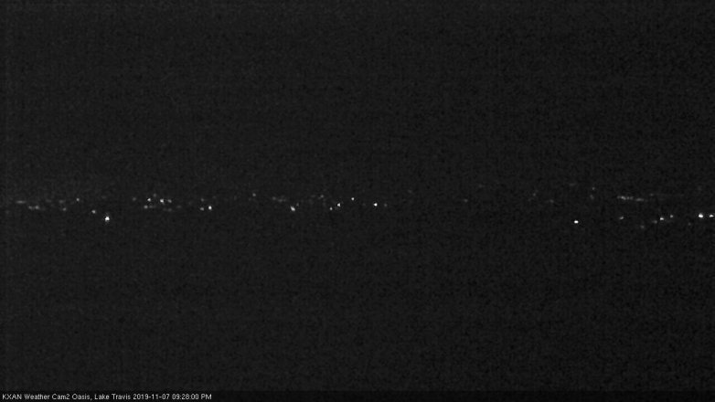 Lake Travis webcam, November 7, 2019 8:30 PM CT