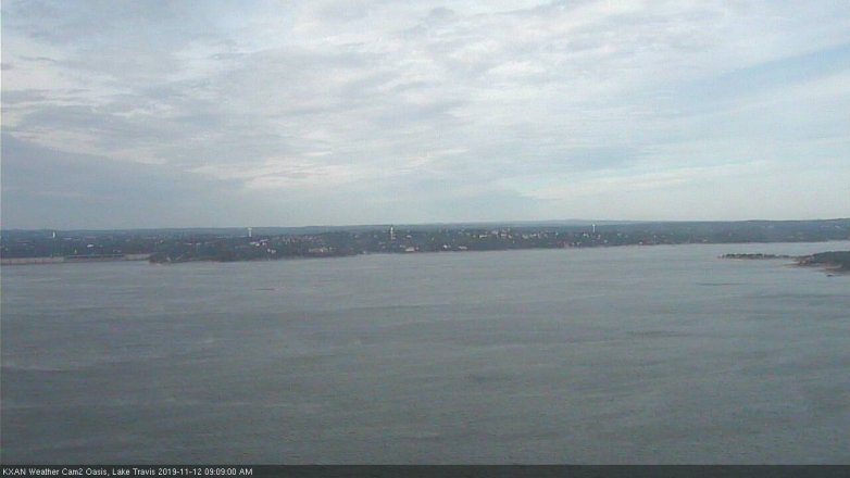 Lake Travis webcam, November 12, 2019 9:10 AM CT