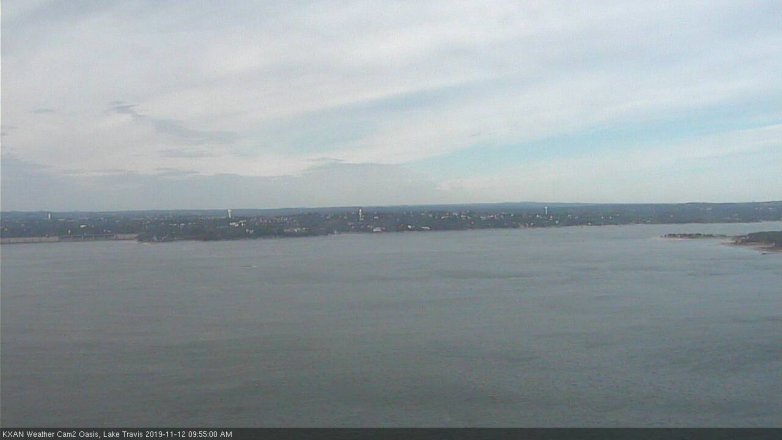 Lake Travis webcam, November 12, 2019 9:55 AM CT