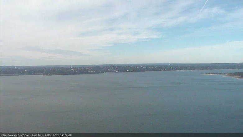 Lake Travis webcam, November 12, 2019 10:40 AM CT