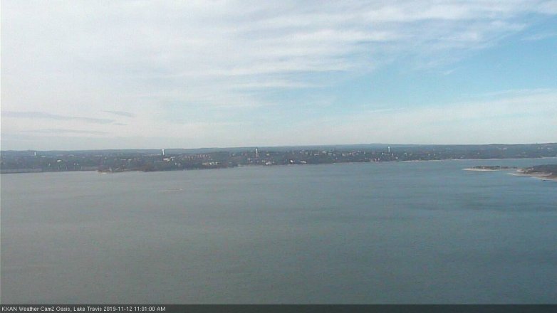 Lake Travis webcam, November 12, 2019 11:00 AM CT