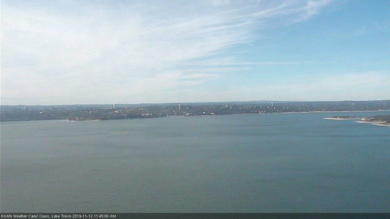 Lake Travis webcam, November 12, 2019 11:45 AM CT