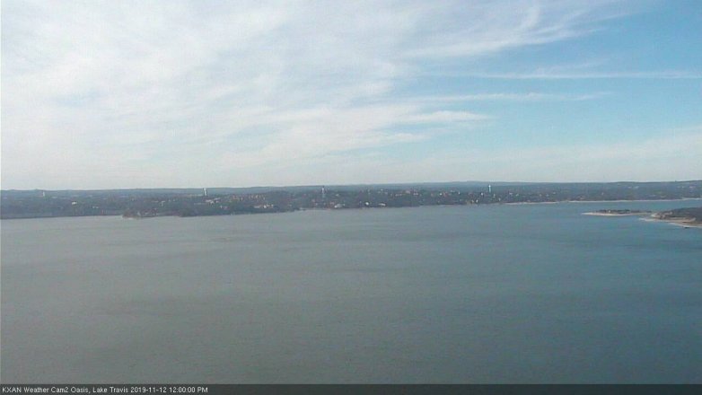 Lake Travis webcam, November 12, 2019 12:00 PM CT