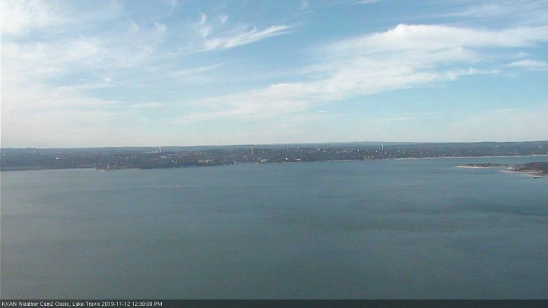 Lake Travis webcam, November 12, 2019 12:30 PM CT