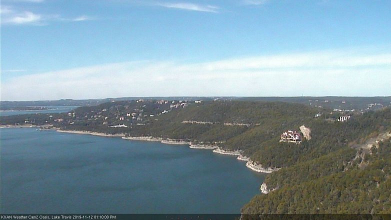 Lake Travis webcam, November 12, 2019 1:10 PM CT