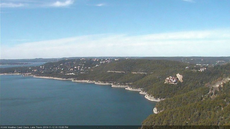 Lake Travis webcam, November 12, 2019 1:15 PM CT