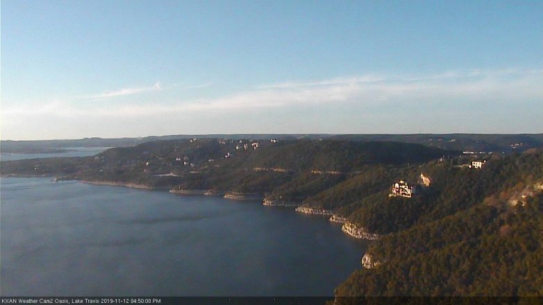 Lake Travis webcam, November 12, 2019 4:50 PM CT