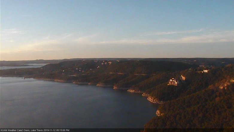 Lake Travis webcam, November 12, 2019 5:15 PM CT