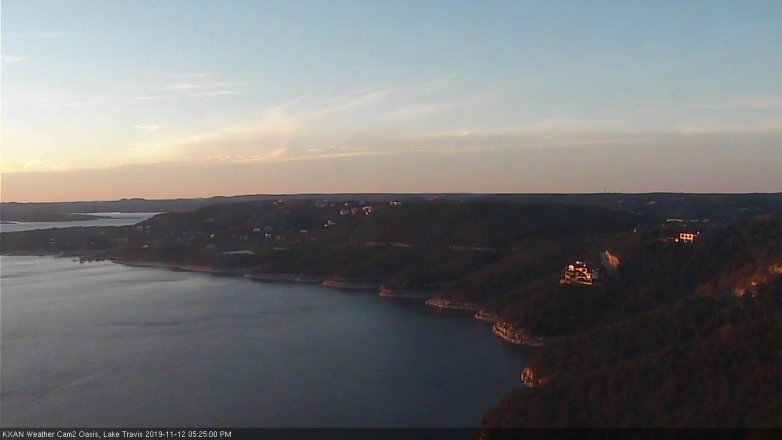 Lake Travis webcam, November 12, 2019 5:25 PM CT