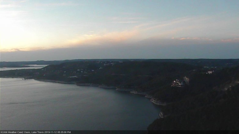Lake Travis webcam, November 12, 2019 5:35 PM CT