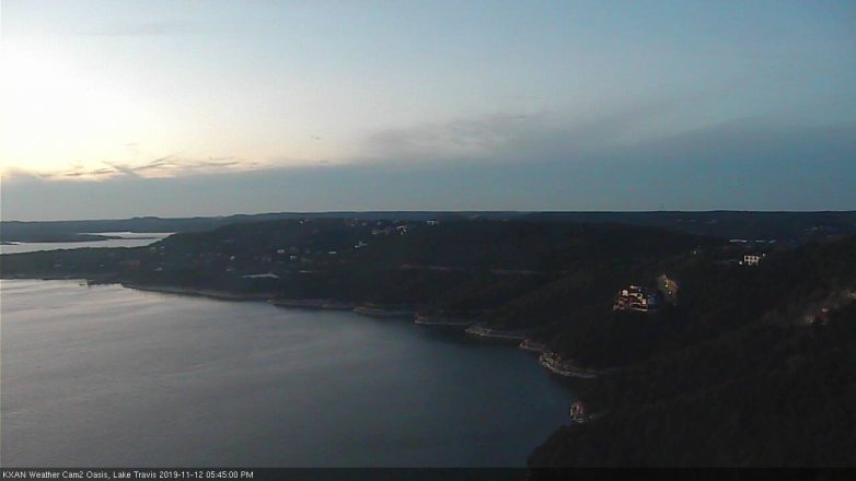 Lake Travis webcam, November 12, 2019 5:45 PM CT
