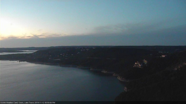 Lake Travis webcam, November 12, 2019 5:50 PM CT