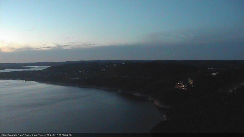 Lake Travis webcam, November 12, 2019 5:55 PM CT