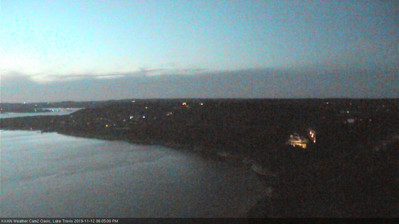 Lake Travis webcam, November 12, 2019 6:05 PM CT