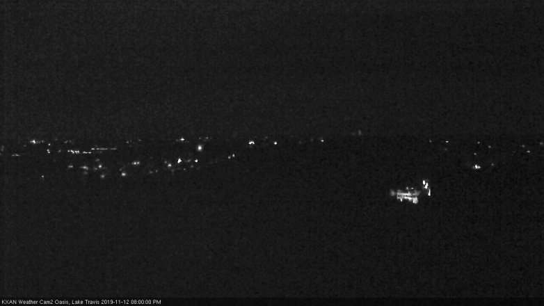 Lake Travis webcam, November 12, 2019 8:00 PM CT