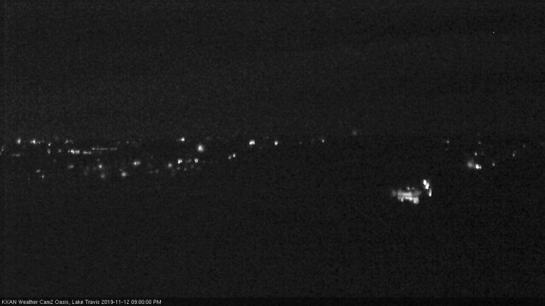 Lake Travis webcam, November 12, 2019 9:00 PM CT